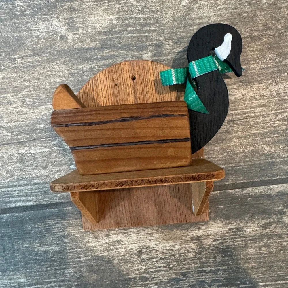 Vintage Cottagecore Goose Wood Mini Wall Shelf Handmade Folk Art Country‎ Decor